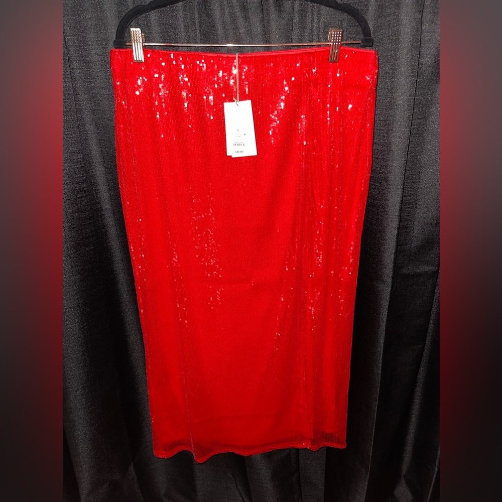 A New Day Red Sequin Skirt